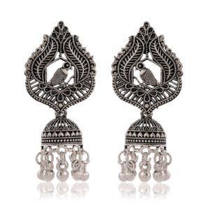 Women's Indian Bollywood Stylish AZ838-OXidised Earrings Traditional Ethnic Jhumka/Jhumki Earrings for Women Unique Design -AZ838-OX-ER5