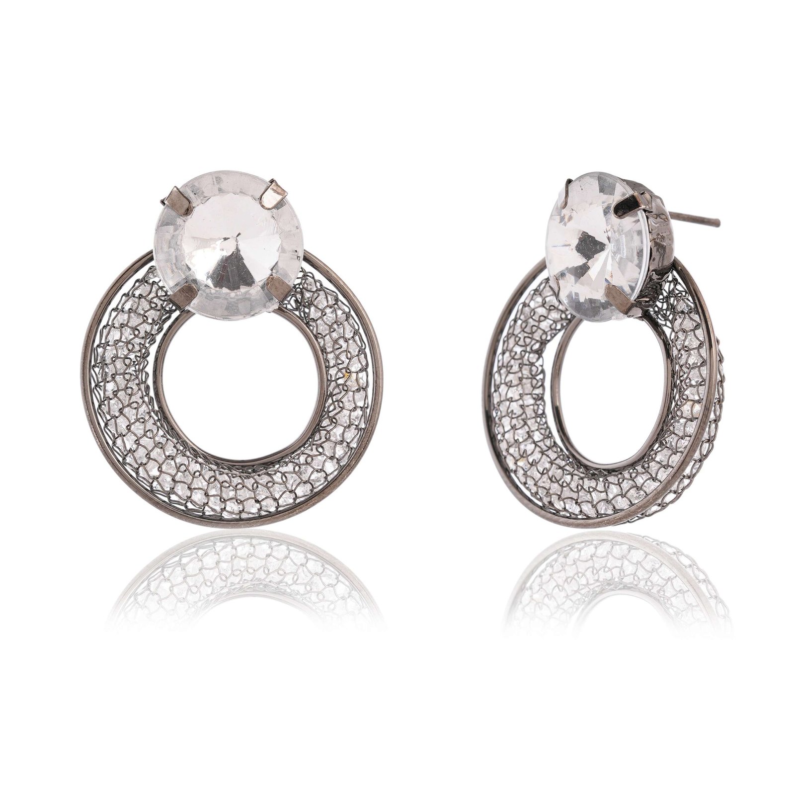 Women's Indo Western Round Shaped Party Wear Ethnic Stud Earrings for Women