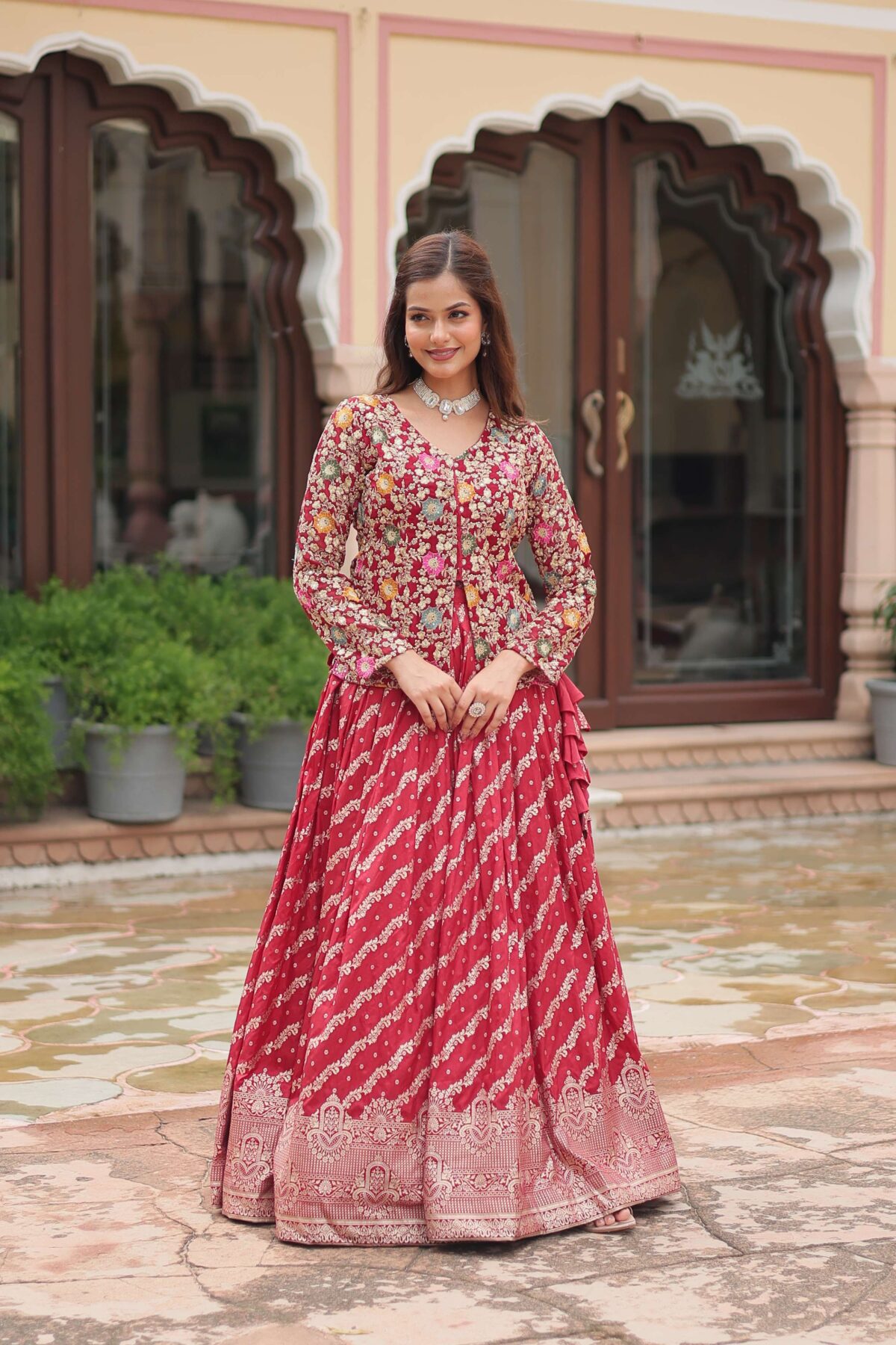 Premium Sequins Embroidered Ready-To-Wear Co-ord Set - Image 3