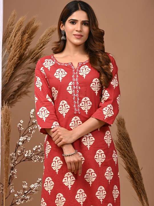 Women’s Rayon Printed Straight Kurta With Pant Set - Image 5